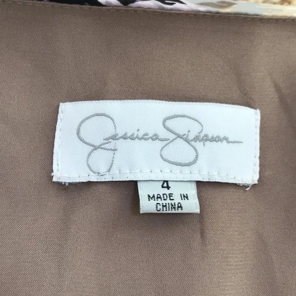 Jessica Simpson SZ 4, peach combo cowl neck dress - Picture 6 of 9